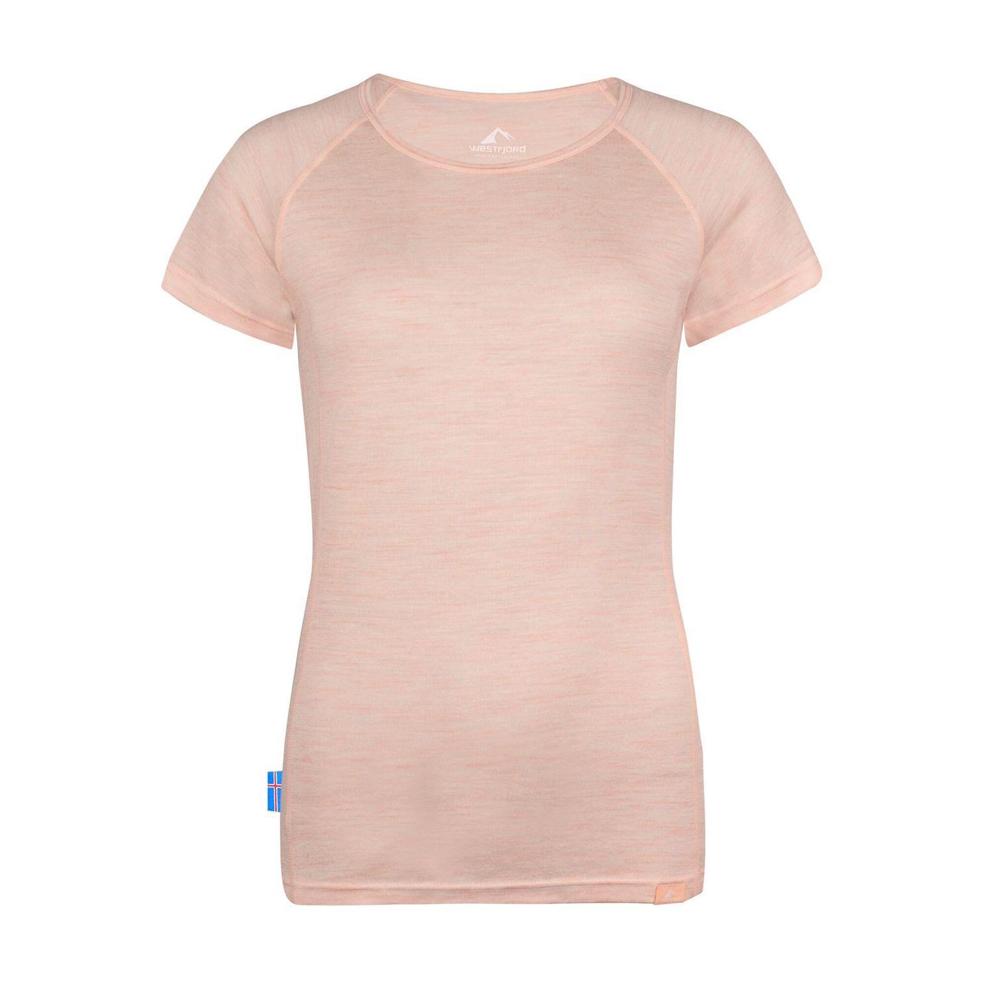 T-shirt Askja donna pesca chiaro