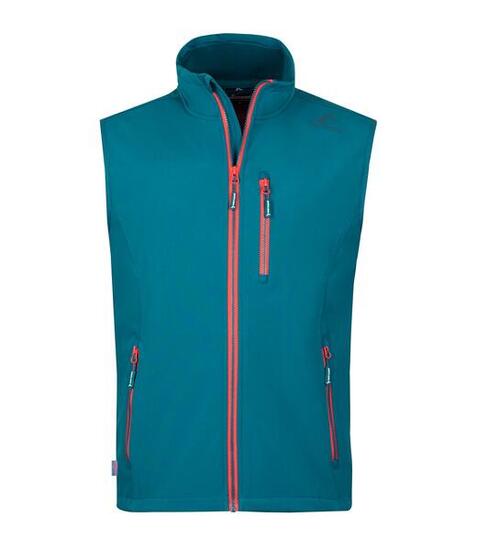 Herren Weste Eldfjall Petrolblau/Rot