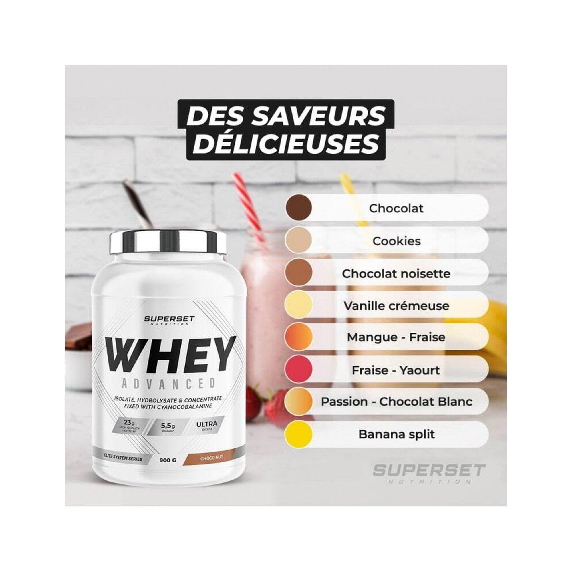 Whey protéine |  Whey protéine | 100% WHEY PROTEINE ADVANCED (900gr) | Chocolat