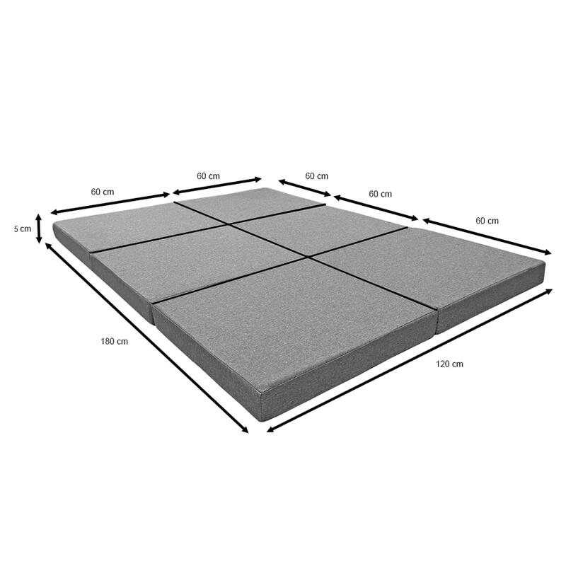 Colchão dobrável Universal de campismo Camper 6 peças (5cm)