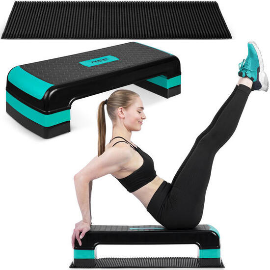 ÜBERSCHRIFT
Fitness Stepbänke 80x30x10/15/20cm - Ns-402 türkis