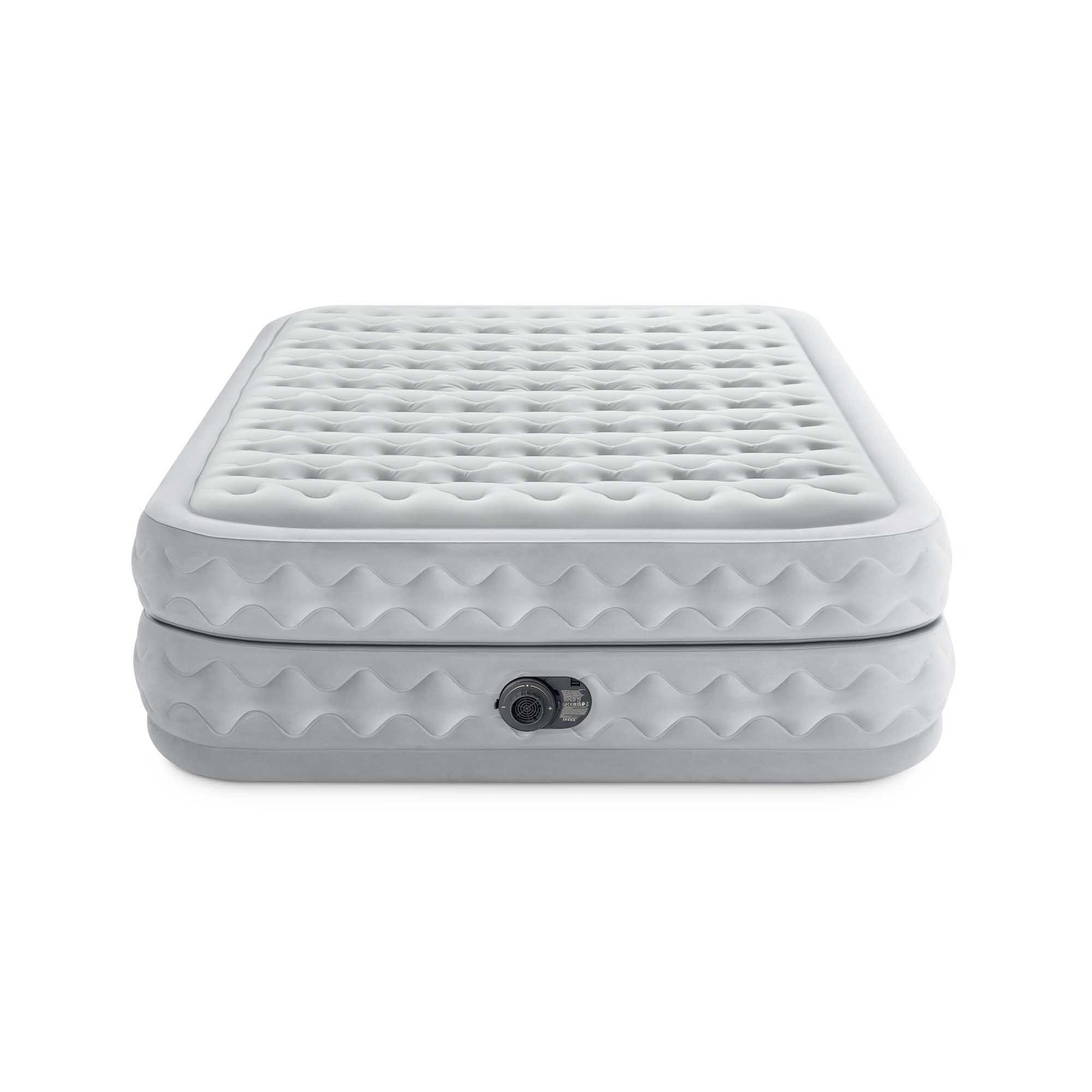Intex - Matelas Gonflable Supreme Air Flow 2 Places - Lit De Camps - Blanc|gris - No Size - Decathlon