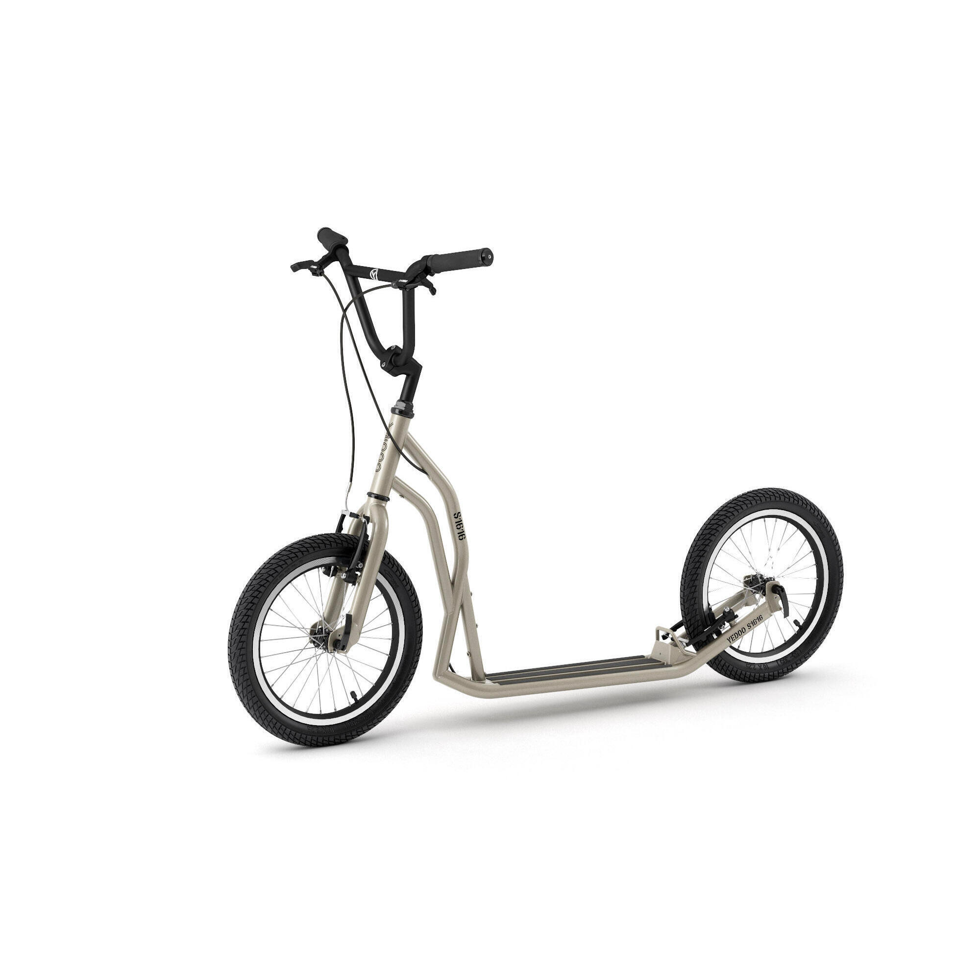 YEDOO Scooter Yedoo S1616 Tretroller mit Luftreifen 16/16 Silbergold