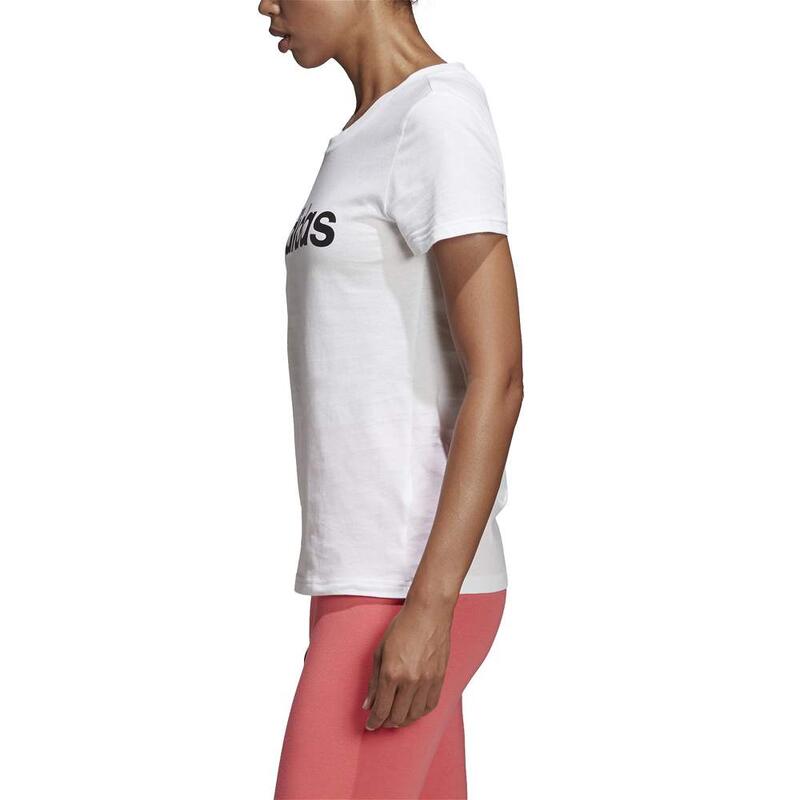 Camiseta Essentials Linear Talla S Blanco - DU0629