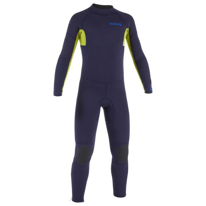 OLAIAN Refurbished 100 4/3mm Kids Full Wetsuit - Navy Blue - A Grade