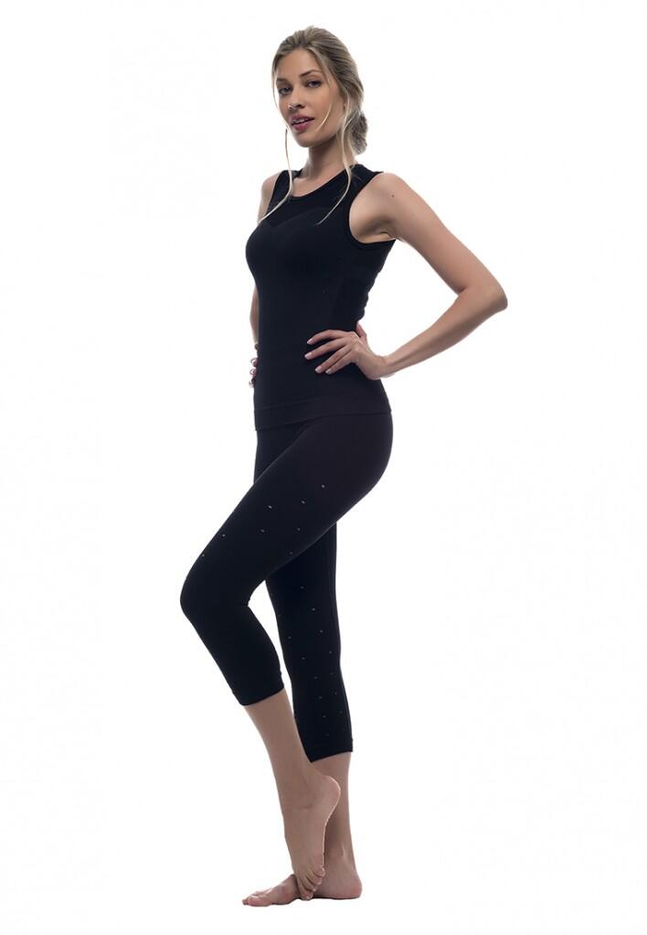Set leggings + shirt mulher emana fiber fiber slimming, namasté