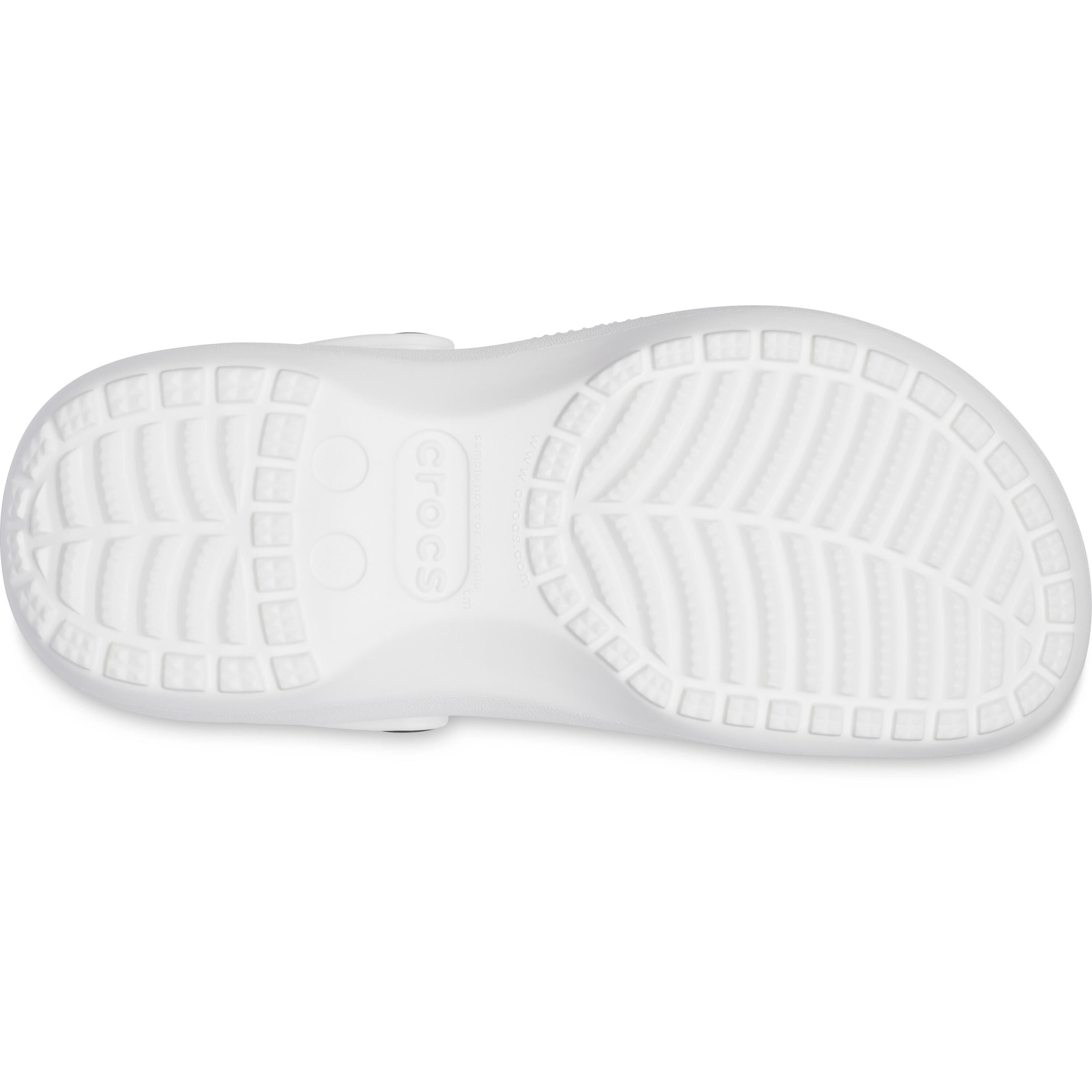 Chinelos Crocs Modelo Classic Platform Clog W Cor Branco 5/5
