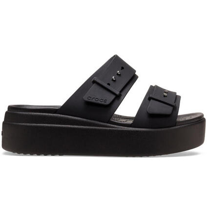 Mules Crocs BROOKLYN BUCKLE LOWWDG Noir