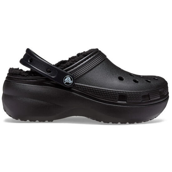 Zuecos Zuecos Mujer Crocs CLASSIC PLATFORM LINED CLOG W Negro