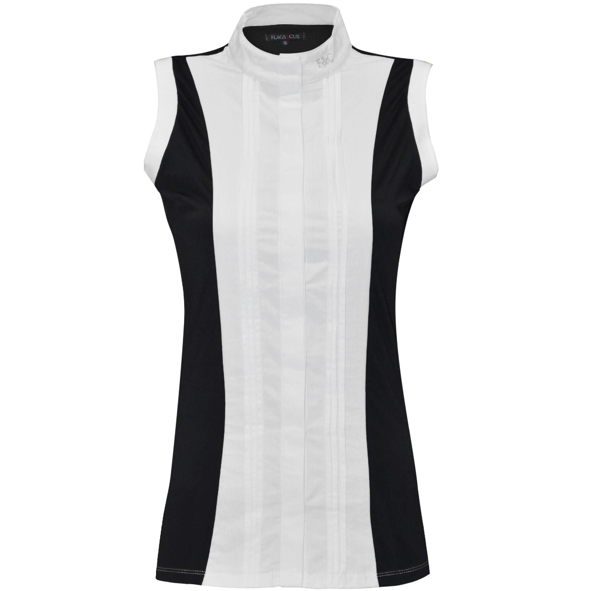 FLAGS&CUP Polo da equitazione senza maniche da donna Flags&Cup Diamantina