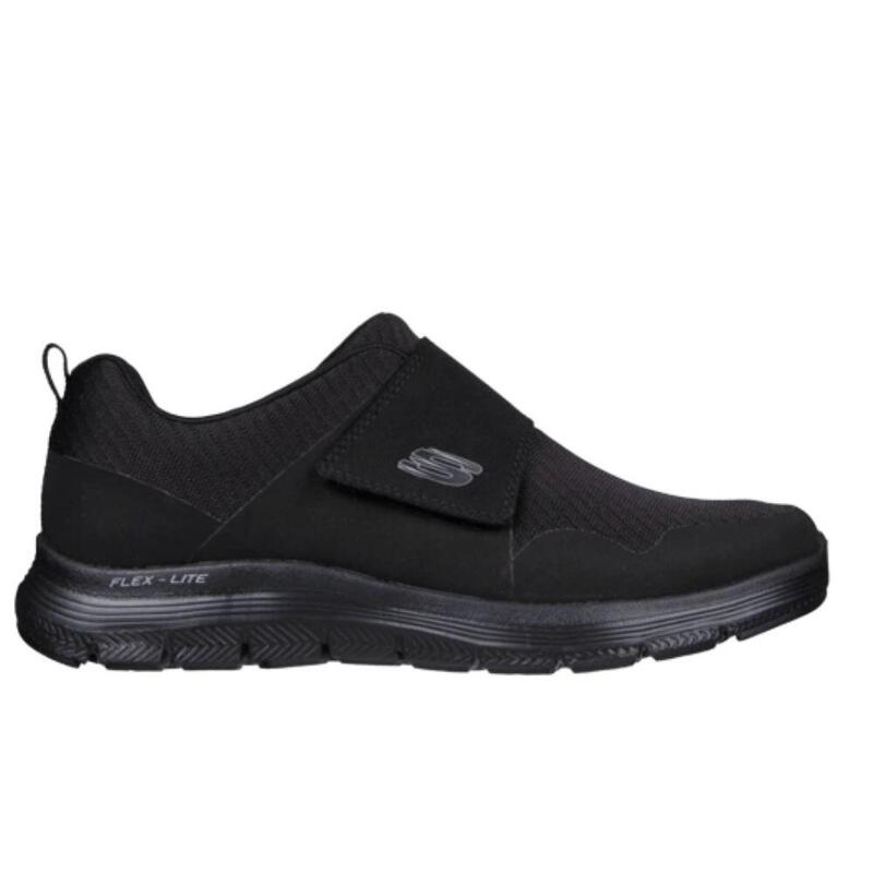 CALÇADO COM VELCRO DE CAMINHADA SKECHERS FLEX ADVANTAGE 4.0. PRETO