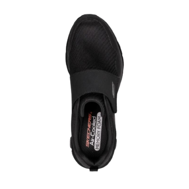 CALÇADO COM VELCRO DE CAMINHADA SKECHERS FLEX ADVANTAGE 4.0. PRETO