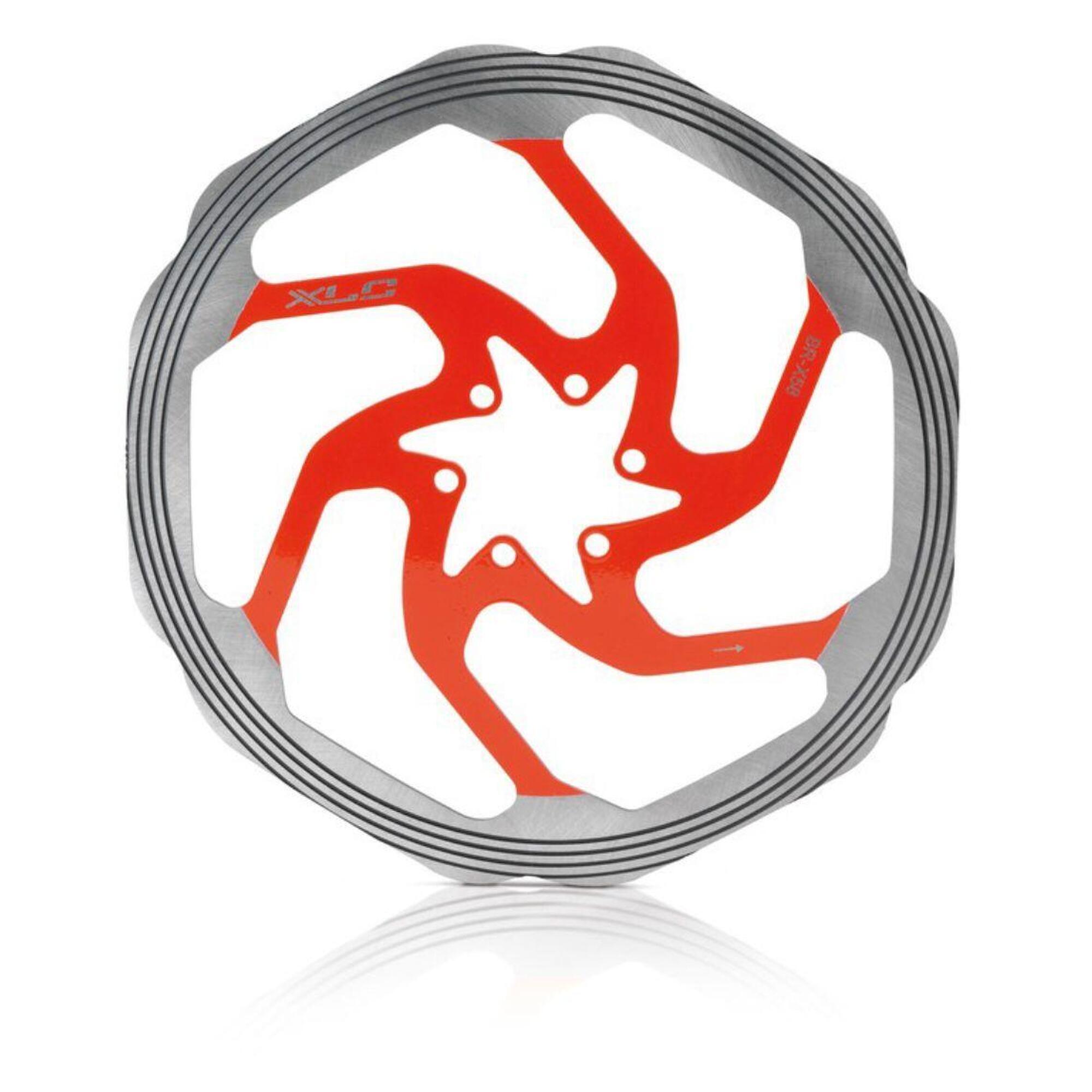 XLC XLC Disco freno BR-X58, Ø180/1,8mm argento/rosso Anello d'attrito CNC