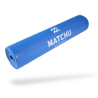 Yogamat blauw 6 mm dik pvc