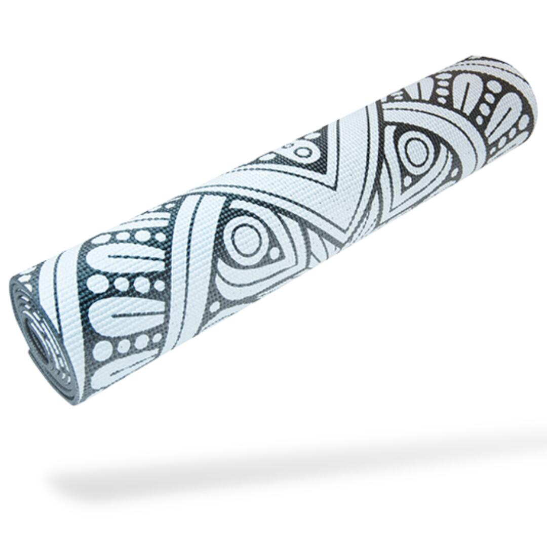 Matchu Sports - Tapis De Yoga - Tapis Yoga - Accessoire Yoga - 0.6 Cm - Blanc/noir - Tapis De Yoga - Noir - 6mm - Decathlon