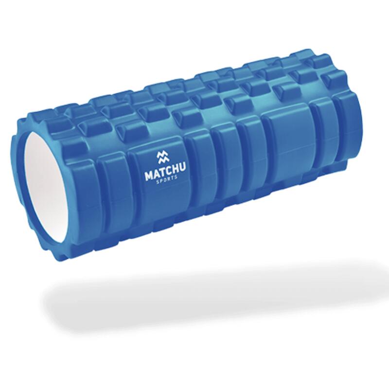 Rolo de espuma / rolo de massagem / rolo de fitness 33cm - Ø 14cm - azul