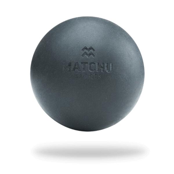 MATCHU SPORTS Massageball Ø 6,5 cm - Faszienball - Lacrosse Ball - Schwarz