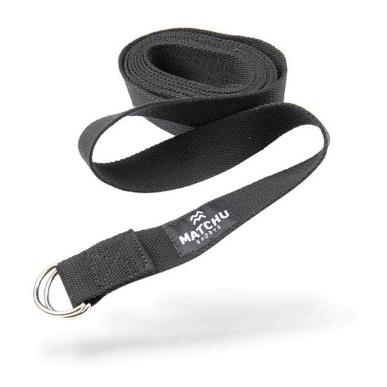 Sangle de yoga - 3m x 3.5 cm - Noir