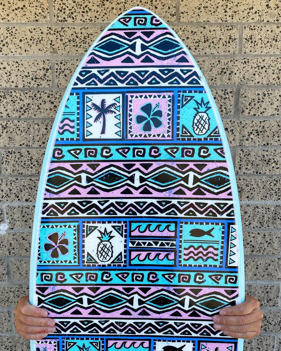 Foamie Surfboard - Odysea 5'2'' JOB PRO - Five Fin - Sky Blue 4/5