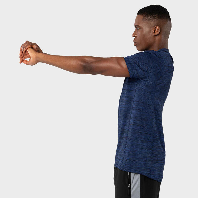 Camisola de manga curta para homem Fitness Endurance SIROKO Azul-marinho