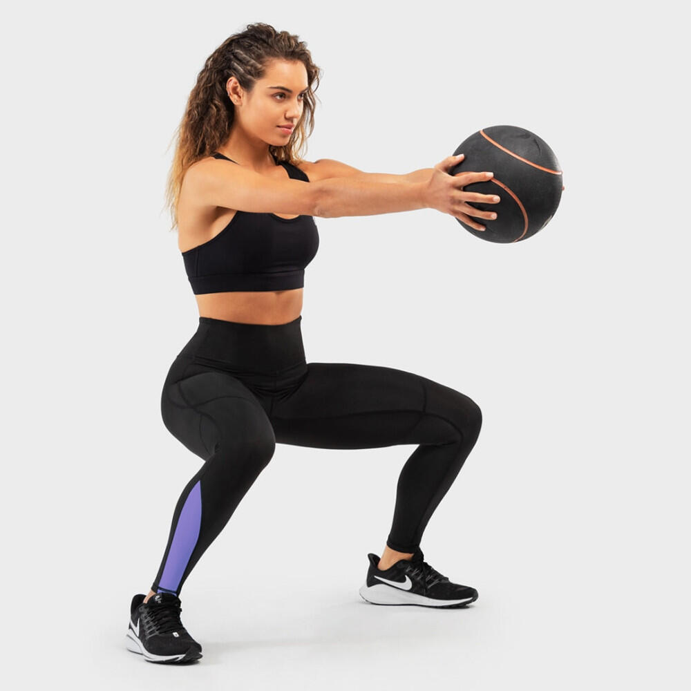 Mallas leggings deportivas de talle medio fitness Mujer S-Power SIROKO Negro 4/7