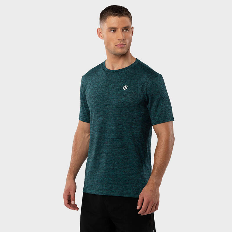 T-shirt manches courtes homme Fitness Alkaline Vert émeraude