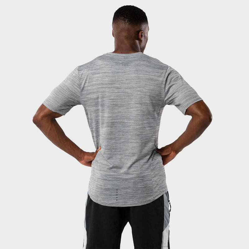 Camisola de manga curta para homem Fitness Resistance SIROKO Cinza Prata