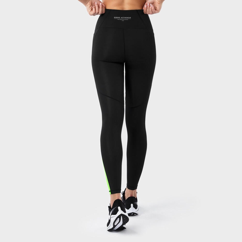 Leggings mid-rise da allenamento Fitness Donna Sky Flow SIROKO Nero 2/7