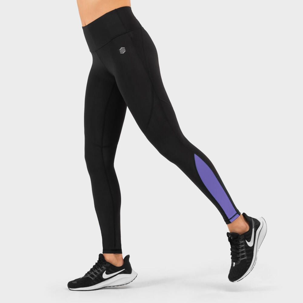 Mallas leggings deportivas de talle medio fitness Mujer S-Power SIROKO Negro 3/7