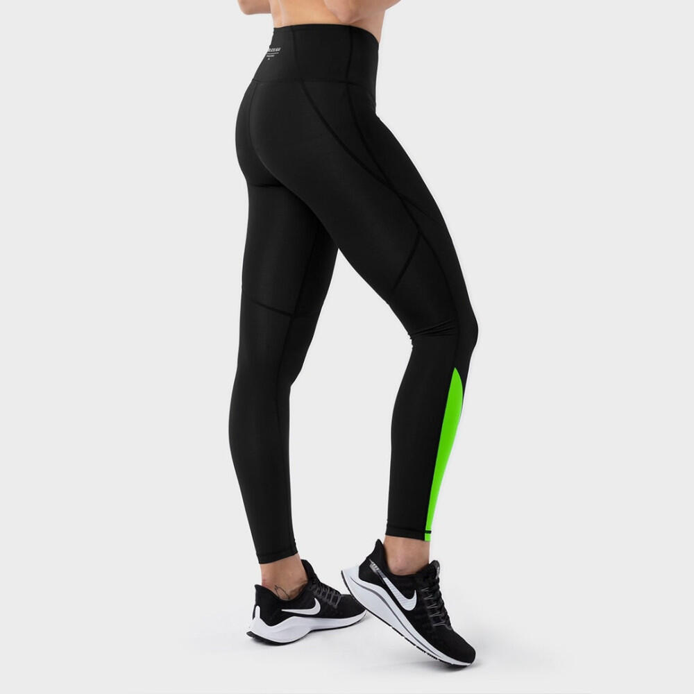 Leggings mid-rise da allenamento Fitness Donna Sky Flow SIROKO Nero 3/7