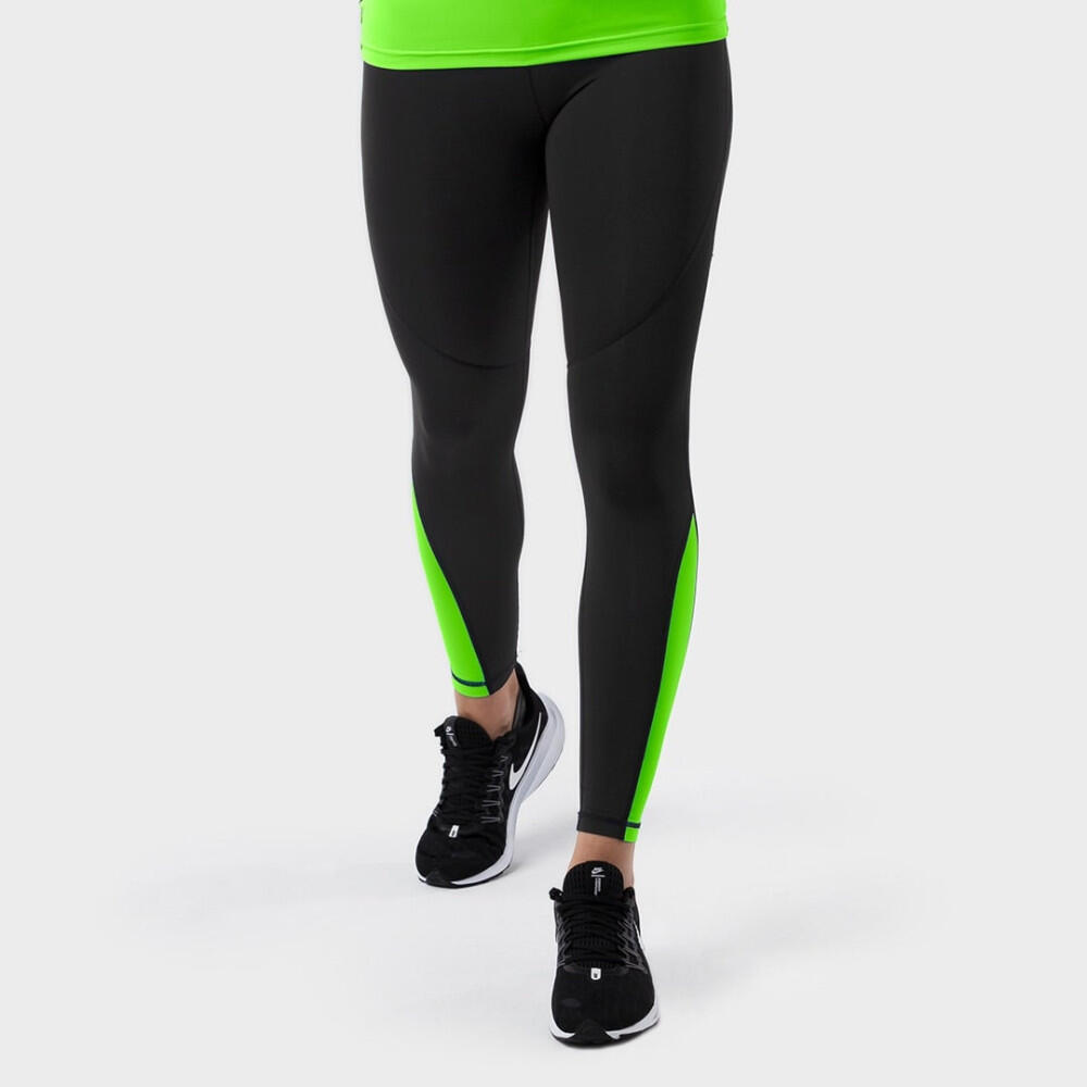 Siroko - Leggings Sport Taille Mi-haute Fitness Femme Sky Flow Noir - Legging - Noir|vert - 48 Xl - Decathlon