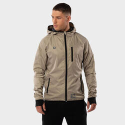 Chaqueta cortavientos hombre fitness Ultra Runner SIROKO Beige