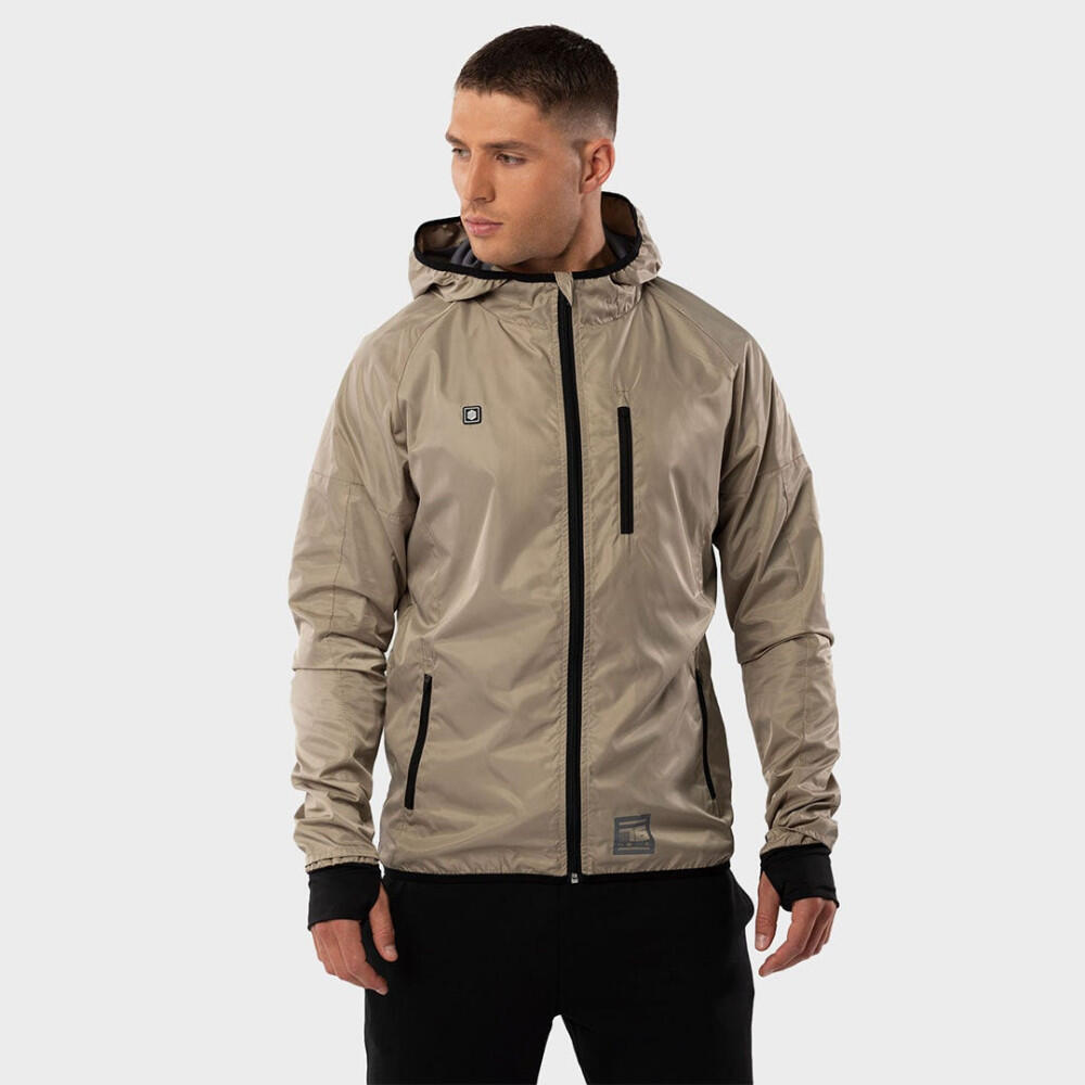 Veste Coupe-vent Homme Fitness Ultra Runner Beige