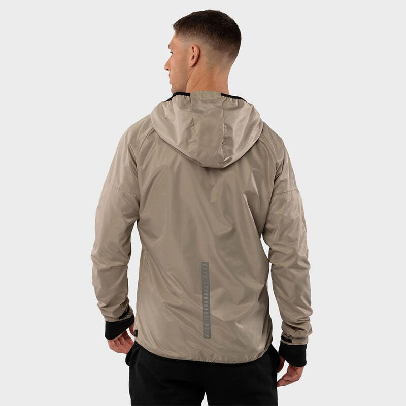 Casaco corta-vento para homem Fitness Ultra Runner SIROKO Beige