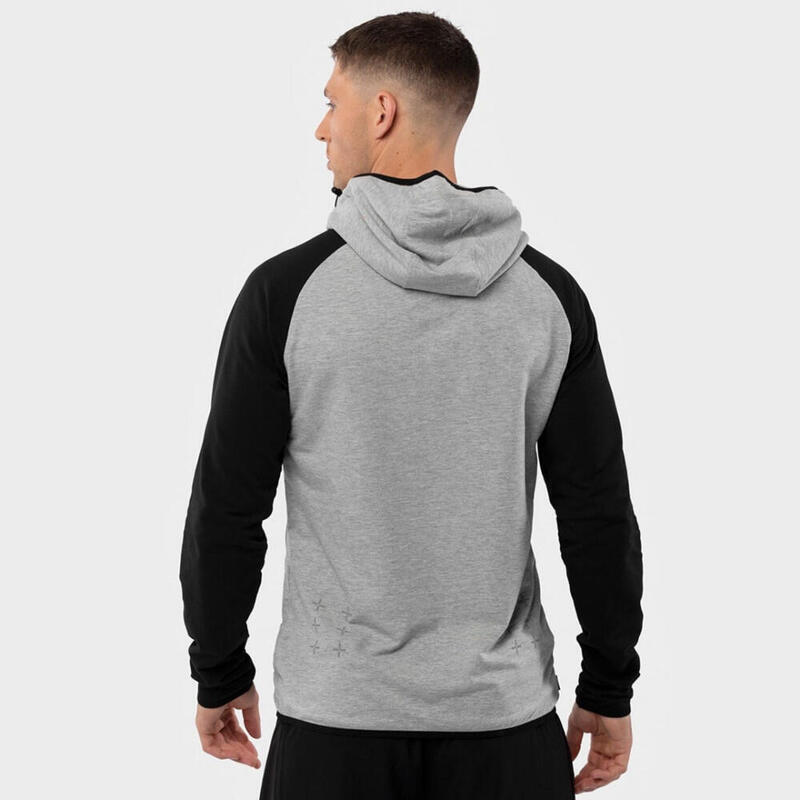 Heren Fitness hoodie Old School SIROKO Parelgrijs