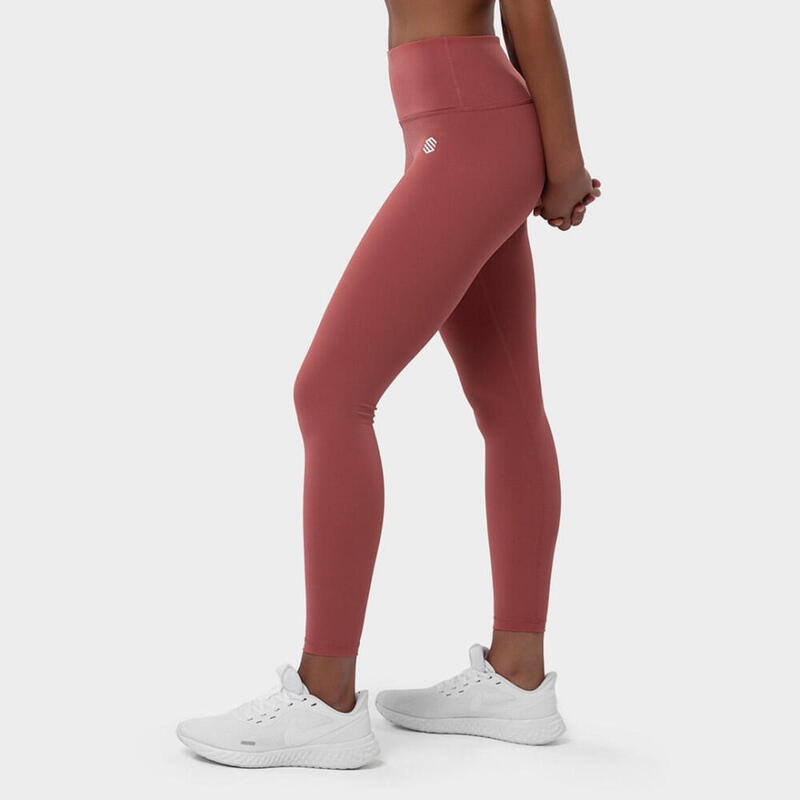 Leggings mid-rise da allenamento Fitness Donna Success SIROKO Terracotta