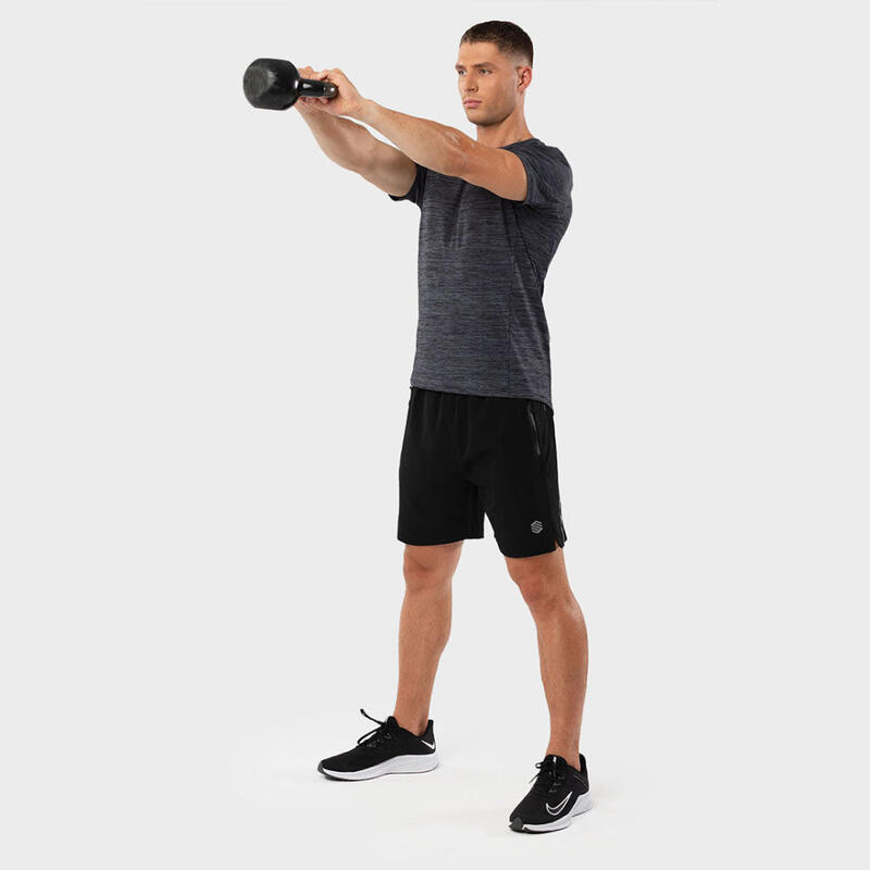 Herren Fitness kurzärmeliges t-shirt für MVP SIROKO Charcoal Black