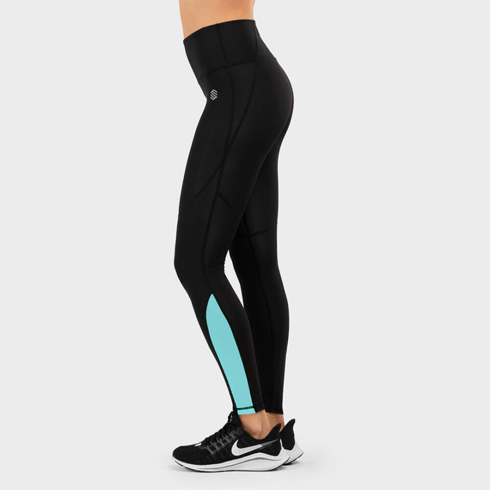 Leggings mid-rise da allenamento Fitness Donna New Feel SIROKO Nero 3/7