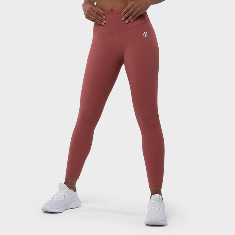 Mallas leggings deportivas de talle medio fitness Mujer Success SIROKO Terracota