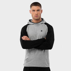 Sweat à capuche fitness homme Old School Gris Nacré