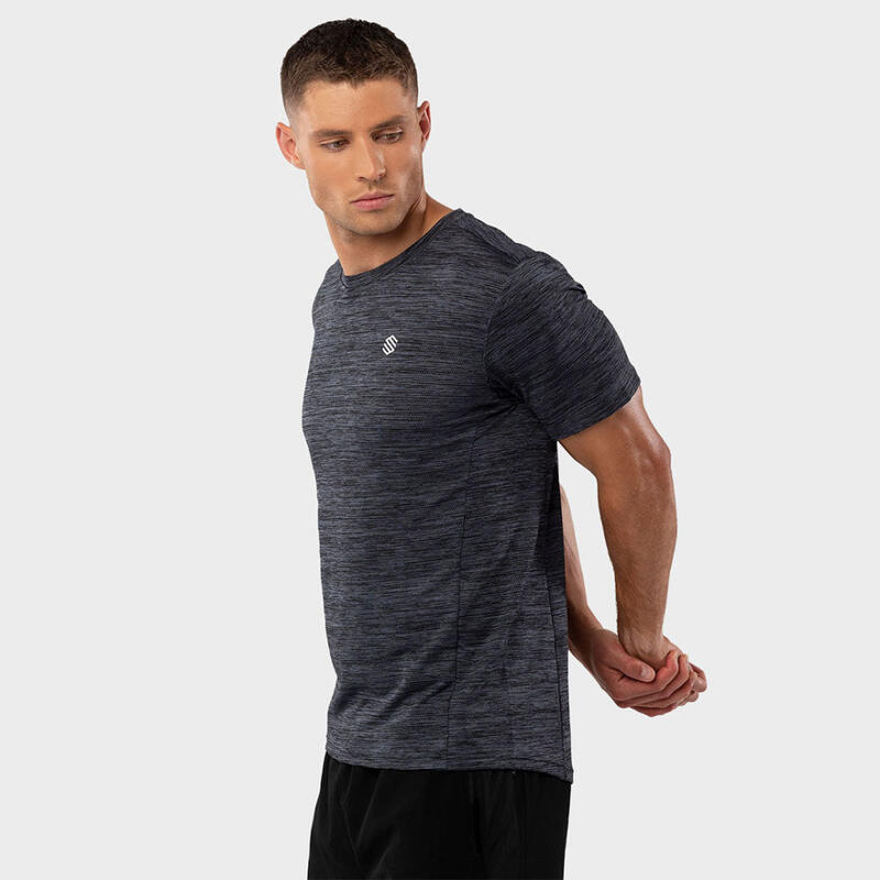 Camisola de manga curta para homem Fitness MVP SIROKO Preto Escuro