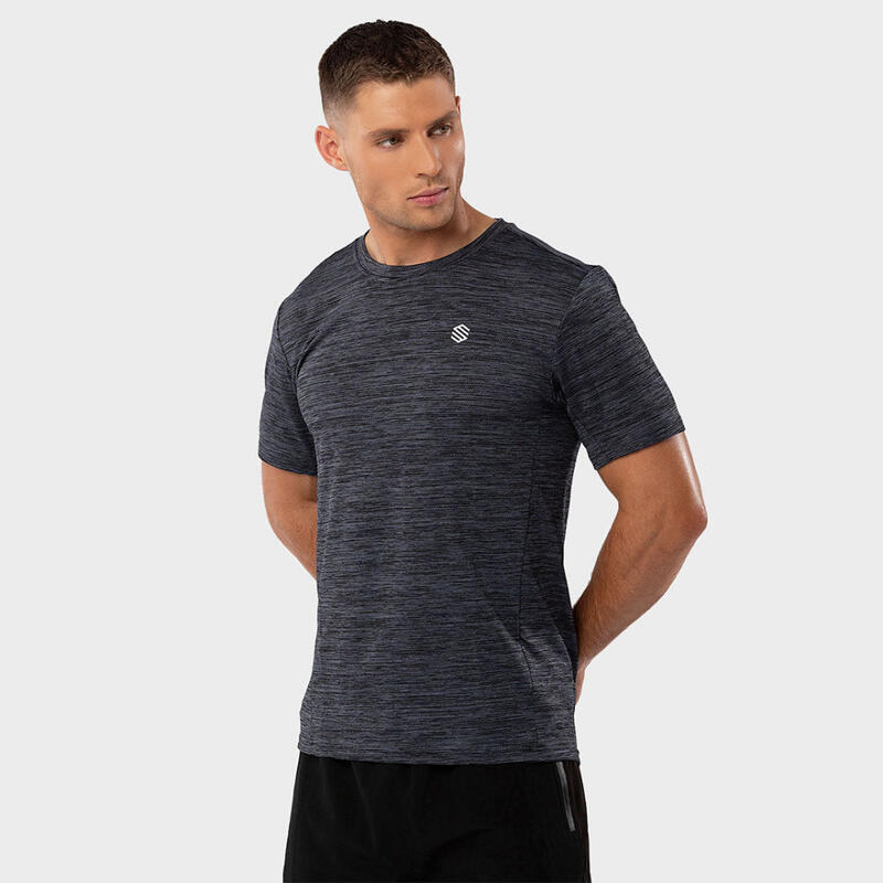 Camisola de manga curta para homem Fitness MVP SIROKO Preto Escuro