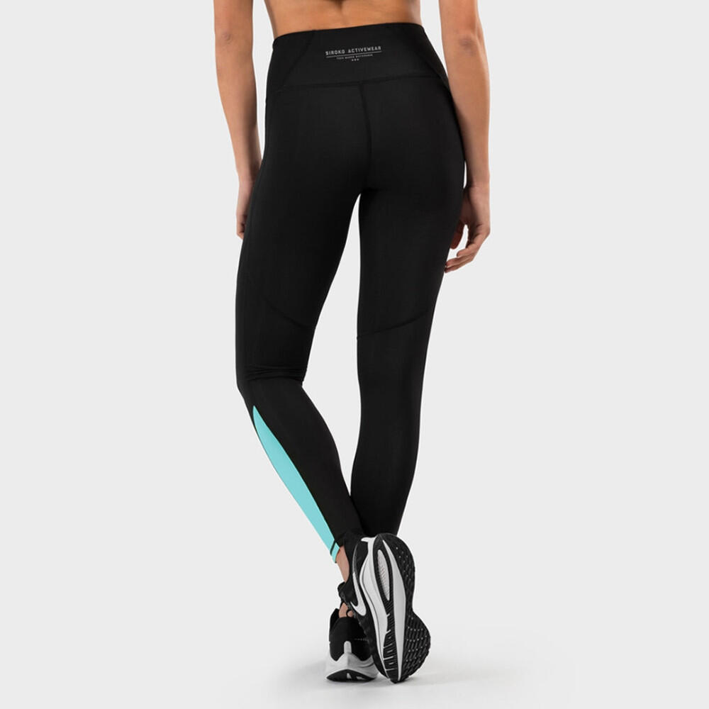 Leggings mid-rise da allenamento Fitness Donna New Feel SIROKO Nero 2/7
