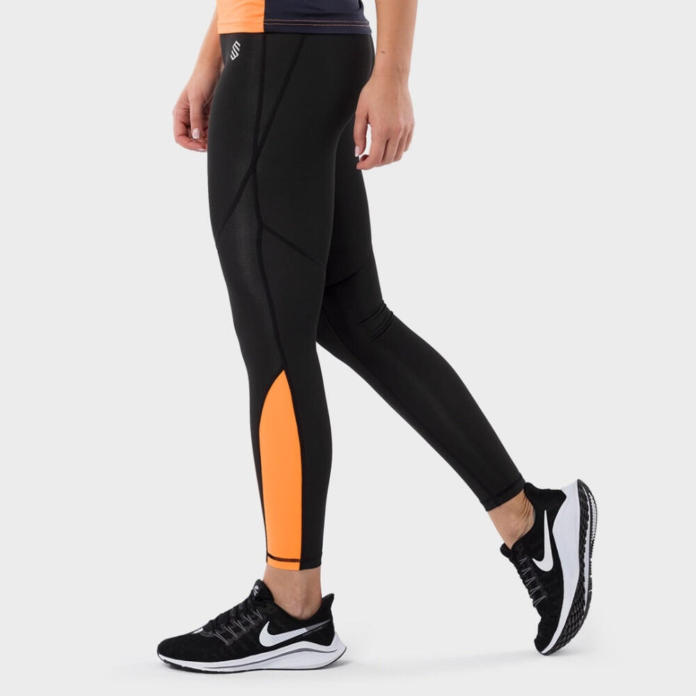 Leggings mid-rise da allenamento Fitness Donna Fit Max SIROKO Nero 3/7