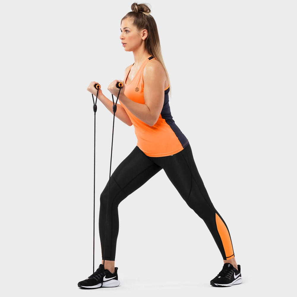 Leggings mid-rise da allenamento Fitness Donna Fit Max SIROKO Nero 4/7