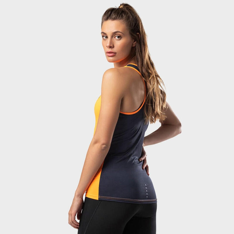 Camisola de alças para mulher Fitness Volcano SIROKO Tangerina