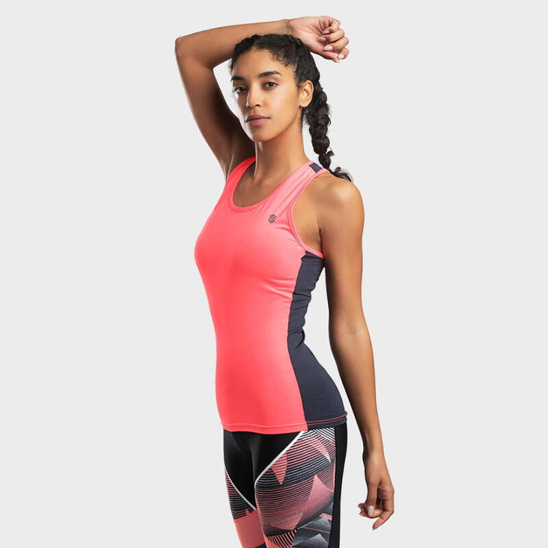 Damen Fitness tanktop für Recovery SIROKO Flamingo Pink