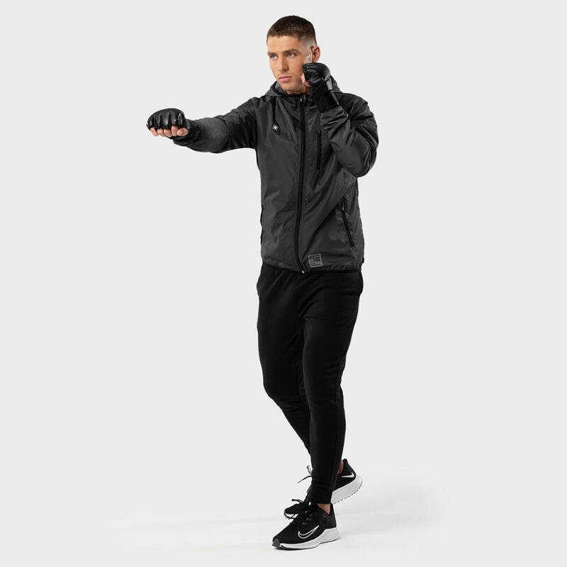 Herren Fitness windjacke für Highlight SIROKO Graphitgrau