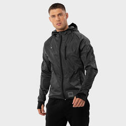 Chaqueta cortavientos hombre fitness Highlight SIROKO Gris Grafito