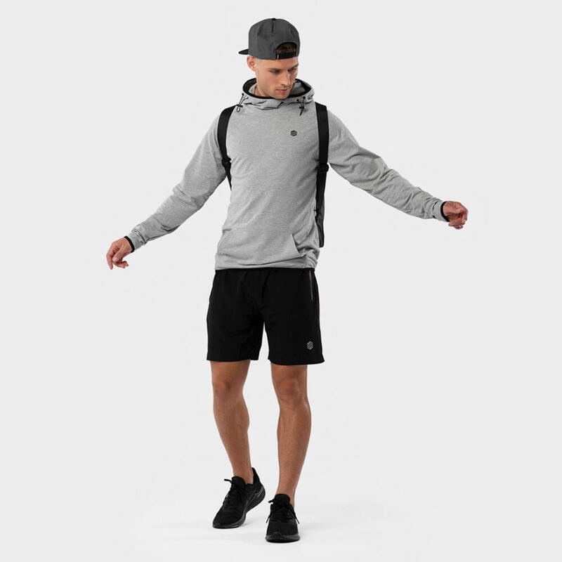 Heren Fitness hoodie Challenger SIROKO Parelgrijs